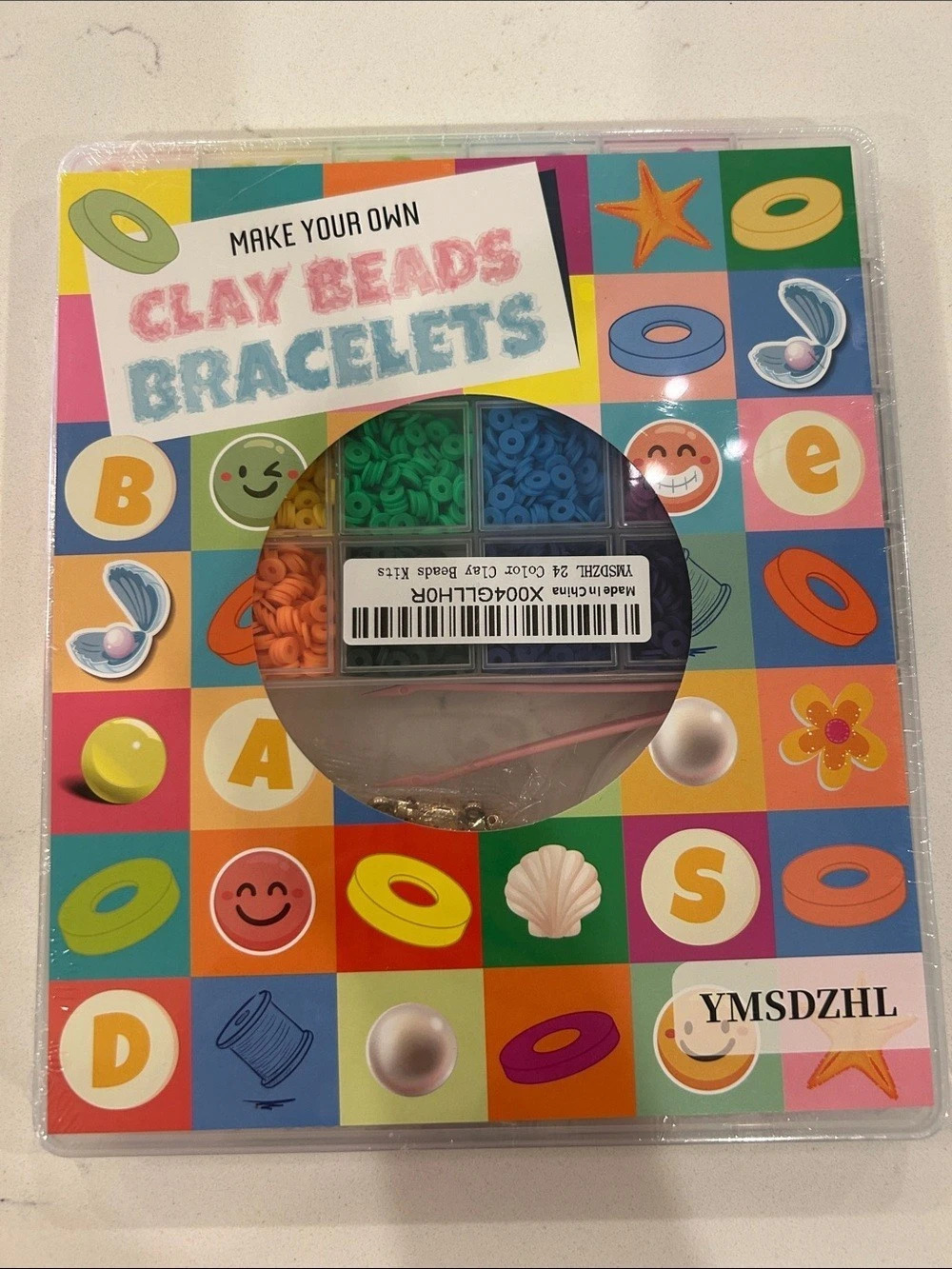 24 Color Clay Beads Bracelet Making Kit Multicolor